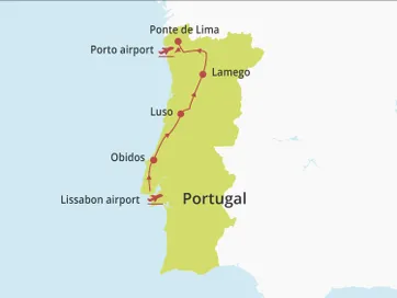 Fly-drive Centraal en Noord Portugal (solares) 9 dagen