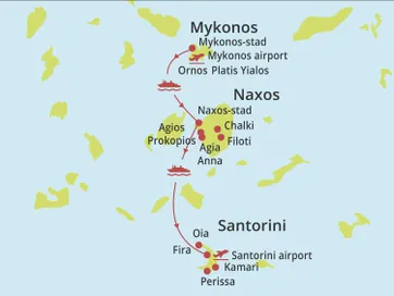 Eilandhoppen Naxos - Santorini
