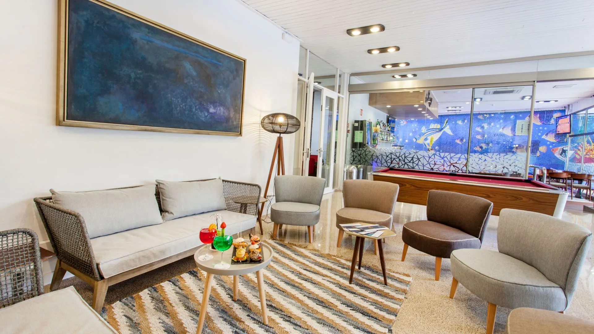 Lounge en poolbiljart