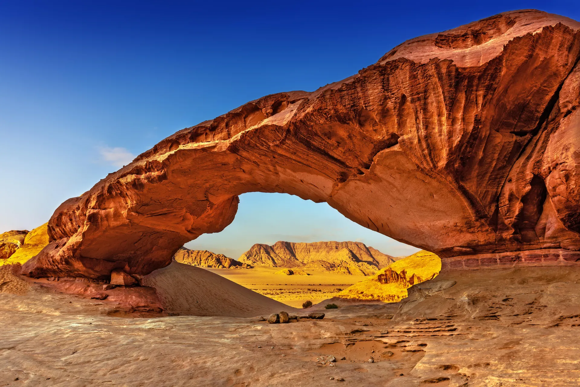 Rotsboog Wadi Rum - Jordanië