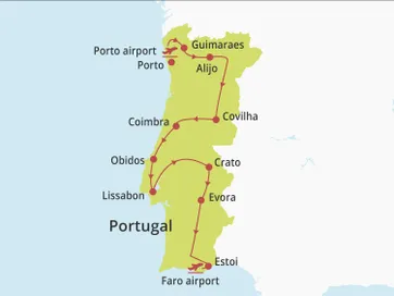 Fly-drive Portugal Compleet (pousadas) 15 dagen