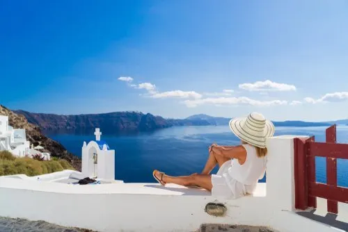 Santorini-wat een uitzicht
