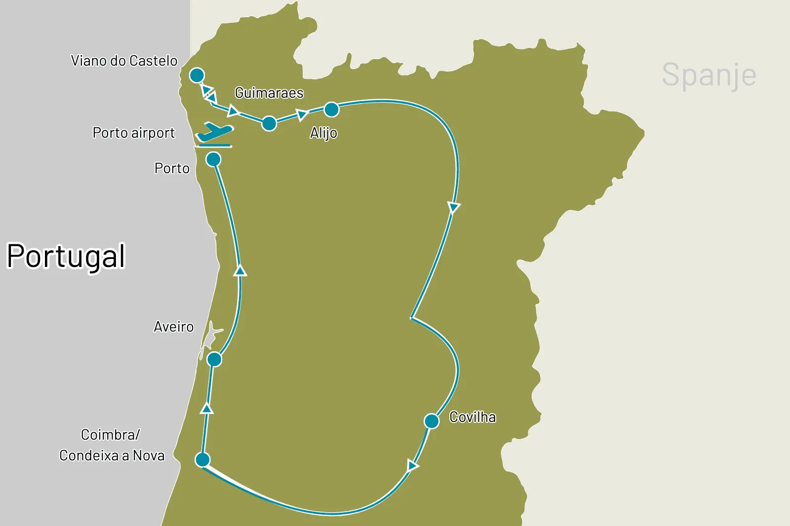 Fly-drive Noord en Centraal Portugal (pousadas) 10 dagen