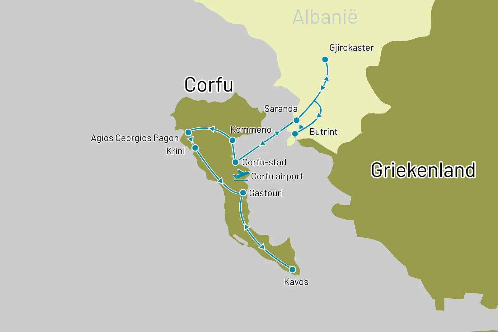 Privérondreis Corfu & onbekend Albanië